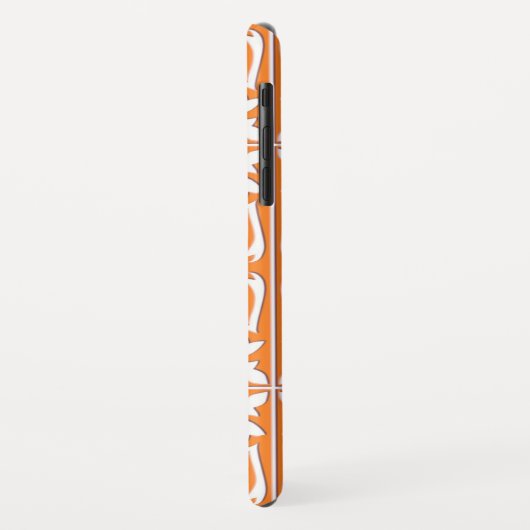 Marokkaanse tegels - koraal sinaasappel en wit Case-Mate iPhone case (Achterkant/links)