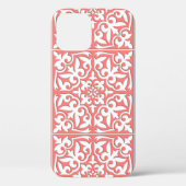 Marokkaanse tegels - koraalroze en wit Case-Mate iPhone case (Achterkant)