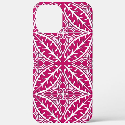 Marokkaanse tegels - magenta en wit Case-Mate iPhone case (Achterkant)
