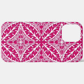Marokkaanse tegels - magenta en wit Case-Mate iPhone case (Achterkant / Rechts)
