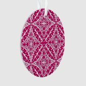 Marokkaanse tegels - magenta en wit ornament (voorkant)