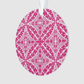 Marokkaanse tegels - magenta en wit ornament (voorkant)