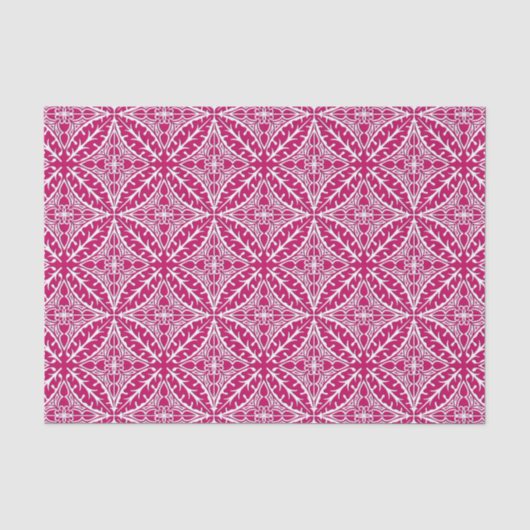 Marokkaanse tegels - magenta en wit tissuepapier (Voorkant)