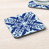 Marokkaanse tegels - marine en lichtblauw onderzetter (Linkerzijde)