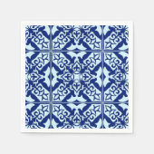 Marokkaanse tegels - marine en lichtblauw servetten (Voorkant)