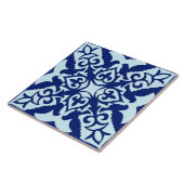 Marokkaanse tegels - marine en lichtblauw tegeltje (Zijkant)