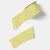Marokkaanse tegels - mosterd goud en wit grosgrain lint (Achterkant)
