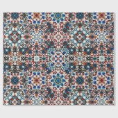 Marokkaanse tegels, mozaïek, kleurrijke kunst cadeaupapier (Vlak)