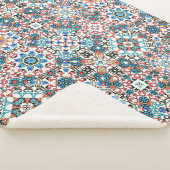 Marokkaanse tegels, mozaïek, kleurrijke kunst sherpa deken (3/4)