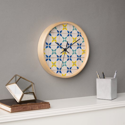 Marokkaanse Tegels Muur Klok (Kantoor)