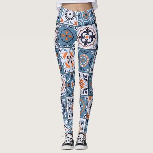 Marokkaanse Tegels: naadloze elegantie Leggings (Voorkant)