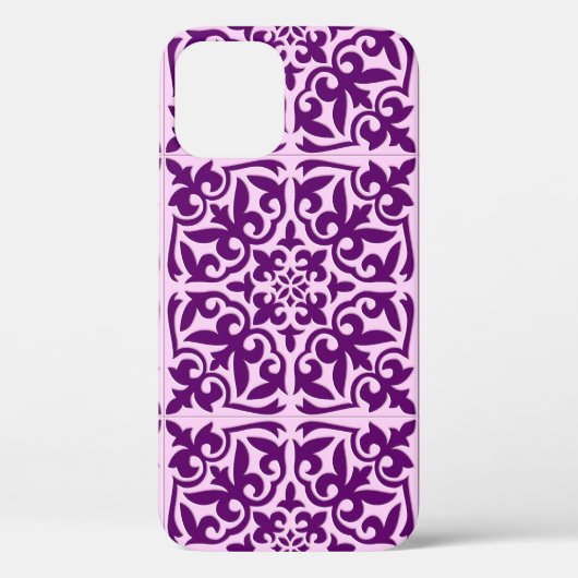 Marokkaanse tegels - paars en orchidee Case-Mate iPhone case (Achterkant)