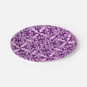 Marokkaanse tegels - paars en orchidee papieren bordje (Gekanteld)
