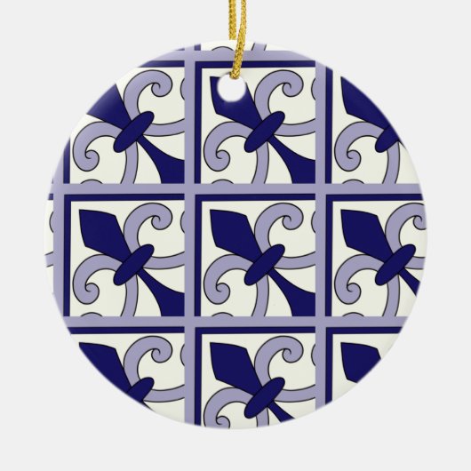 Marokkaanse Tegels Patroon #2 Keramisch Ornament (Voorkant)
