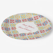 Marokkaanse Tegels Patroon Arabesque Papieren Bordje (Gekanteld)