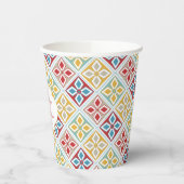 Marokkaanse Tegels Patroon Kleurrijk Papieren Bekers (Links)