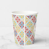Marokkaanse Tegels Patroon Kleurrijk Papieren Bekers (Rechts)