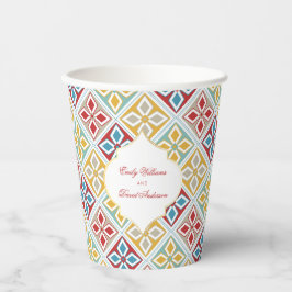 Marokkaanse Tegels Patroon Kleurrijk Papieren Bekers