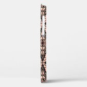 Marokkaanse tegels - pekroze en zwart Case-Mate iPhone case (Achterkant / Links)
