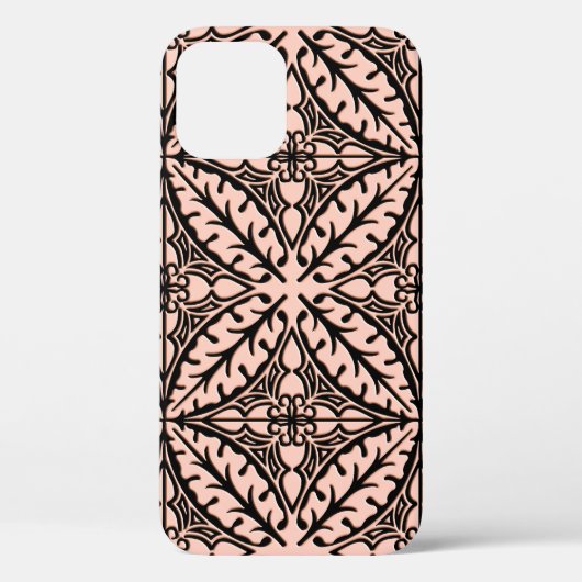 Marokkaanse tegels - pekroze en zwart Case-Mate iPhone case (Achterkant)