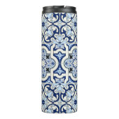 Marokkaanse Tegels: Prachtige Blauwe Patronen. Thermosbeker (Achterkant)
