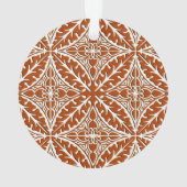 Marokkaanse tegels - roestbruin en wit ornament (achterkant)