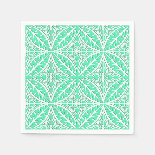 Marokkaanse tegels - roodblauw en wit ei van robin servet (Voorkant)