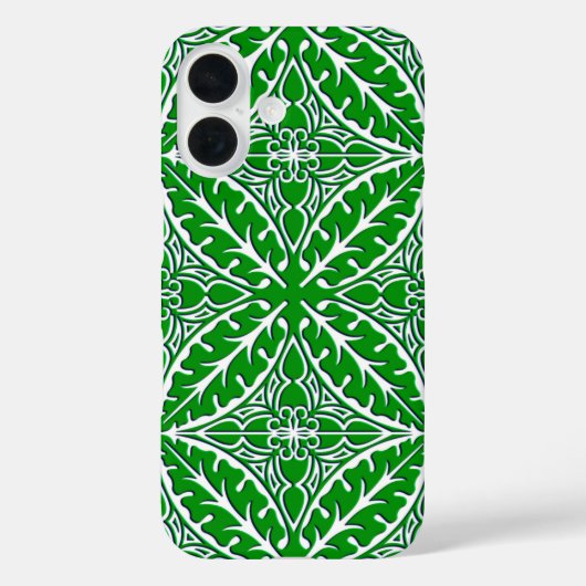 Marokkaanse tegels - smaragdgroen en wit Case-Mate iPhone case (Achterkant)
