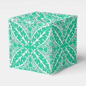 Marokkaanse tegels - turkooizen en wit bedankdoosjes (Voorkant Zijde)