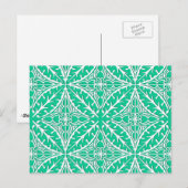 Marokkaanse tegels - turkooizen en wit briefkaart (Voorkant / Achterkant)