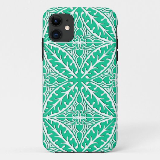 Marokkaanse tegels - turkooizen en wit Case-Mate iPhone case (Achterkant)