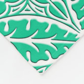 Marokkaanse tegels - turkooizen en wit fleece deken (Hoek)