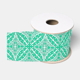 Marokkaanse tegels - turkooizen en wit grosgrain lint