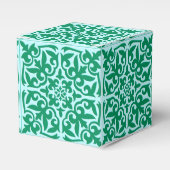 Marokkaanse tegels - turquoise en aqua bedankdoosjes (Voorkant Zijde)