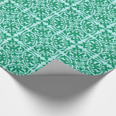 Marokkaanse tegels - turquoise en aqua cadeaupapier (Hoek)