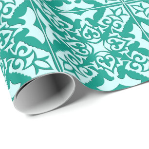 Marokkaanse tegels - turquoise en aqua cadeaupapier