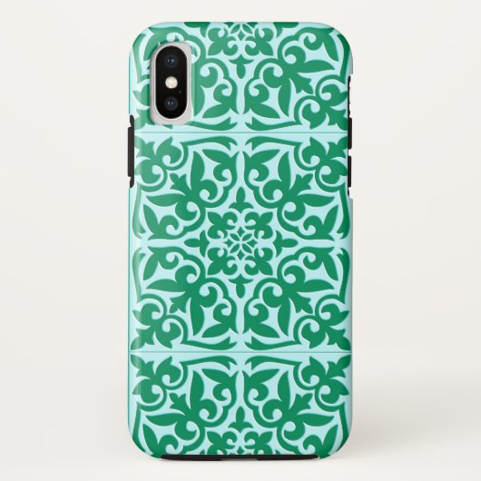 Marokkaanse tegels - turquoise en aqua Case-Mate iPhone case (Achterkant)