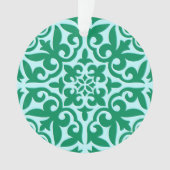 Marokkaanse tegels - turquoise en aqua ornament (voorkant)