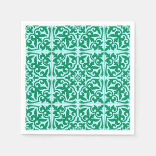 Marokkaanse tegels - turquoise en aqua servet