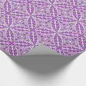 Marokkaanse tegels - violet en wit cadeaupapier (Hoek)