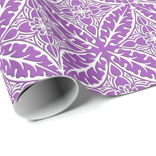 Marokkaanse tegels - violet en wit cadeaupapier (Rol Hoek)