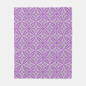 Marokkaanse tegels - violet en wit fleece deken (Voorkant)