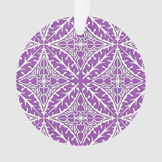 Marokkaanse tegels - violet en wit ornament (voorkant)