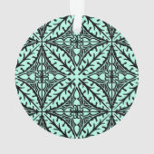 Marokkaanse tegels - waterblauw en zwart ornament (achterkant)