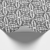 Marokkaanse tegels - wit en zwart cadeaupapier (Hoek)