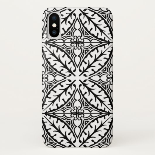 Marokkaanse tegels - wit en zwart Case-Mate iPhone case (Achterkant)
