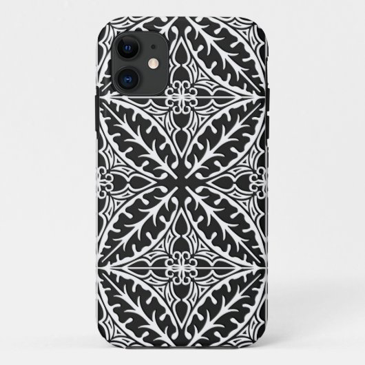Marokkaanse tegels - zwart en wit Case-Mate iPhone case (Achterkant)