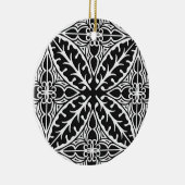 Marokkaanse tegels - zwart-wit keramisch ornament (Rechts)