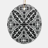 Marokkaanse tegels - zwart-wit keramisch ornament (Links)