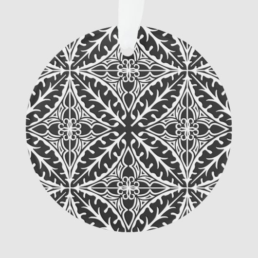 Marokkaanse tegels - zwart-wit ornament (voorkant)